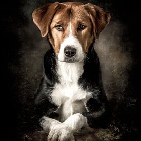 De Reflectieve Psycholoog - Klassiek Hondenportret van Joriali Fine Art