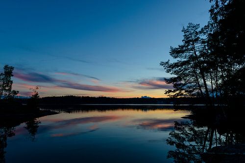 Zonsondergang in Zweden