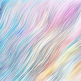 Tourbillon de couleurs | Ondes pastel sur Collection Moderne