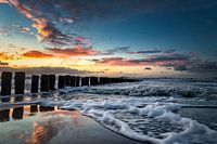 Poles on the coast of Zeeland