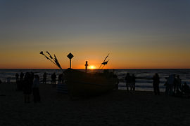 Strand von Rewal bei Sonnenuntergang