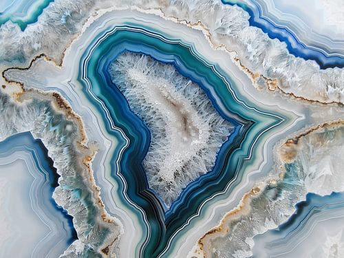Pierre d'agate bleue