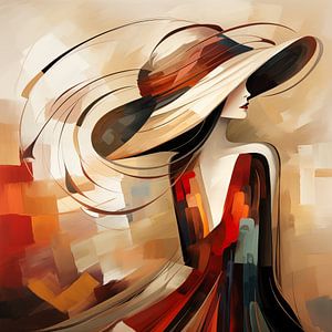 Femme avec chapeau