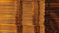 Stack of rusty rebar