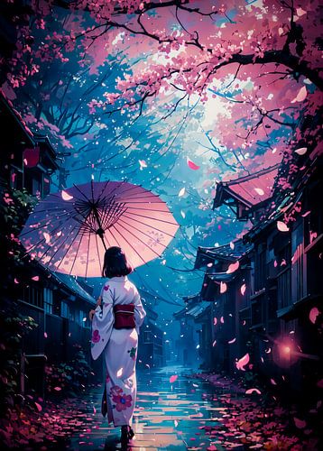 Dämmerungsspaziergang unter den Kirschblüten