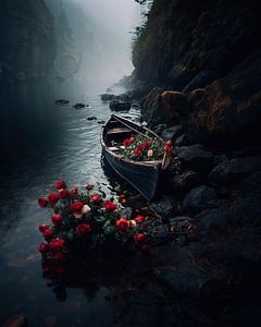 Boot im Herbst auf dem See