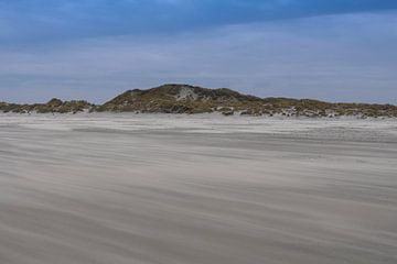 Sable poussiéreux sur une plage vide et déserte, Terschelling sur Haarms