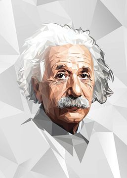 Albert Einstein Low Poly von Low Profile