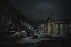 Photo painting of Gothard pass by Mojca Osojnik