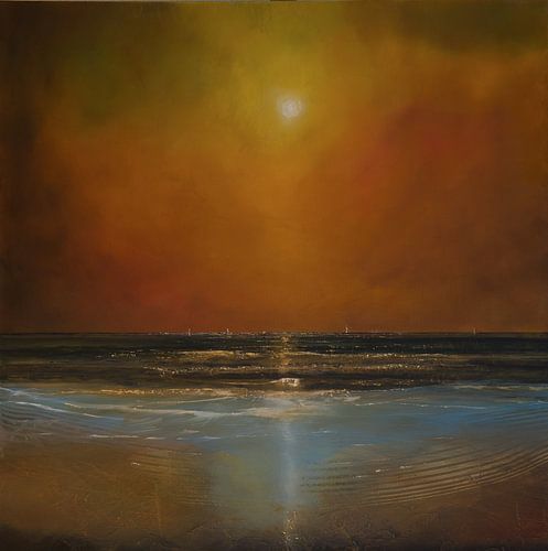 Ligne de marée sur les vasières 