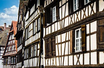 Gevel Vakwerkhuis Looierswijk Oude Stad Frankrijk Straatsburg van Dieter Walther