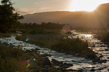 Zonsondergang in Kazachstan