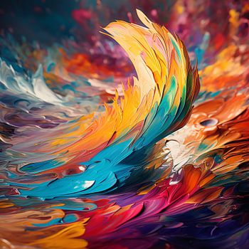 Diepgang Abstract: 3D Verf Effect