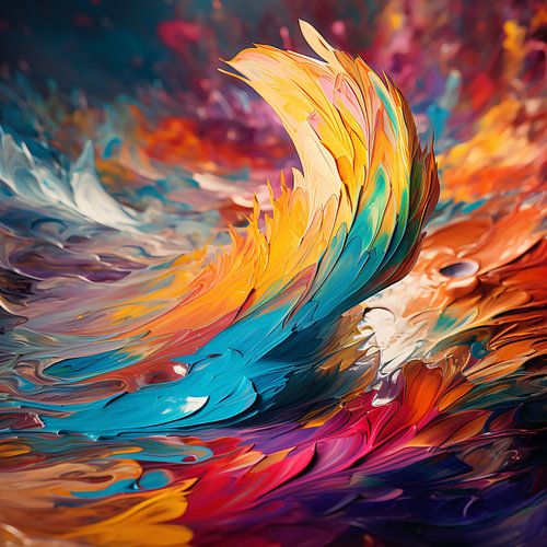 Diepgang Abstract: 3D Verf Effect