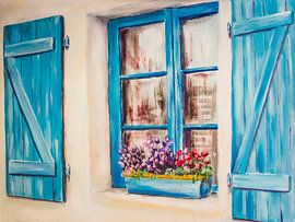 Blue shutters by Freddy Hoevers