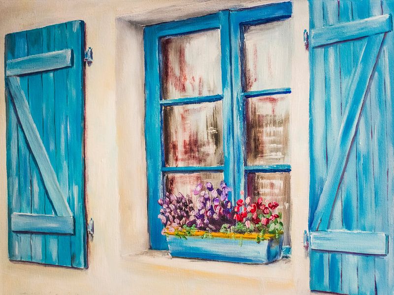 Blue shutters by Freddy Hoevers