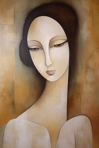 Vrouwen portret abstract