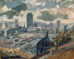Panorama Lüttich von Montagne de Bueren