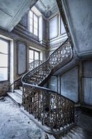 Beautiful staircase in abandoned villa
