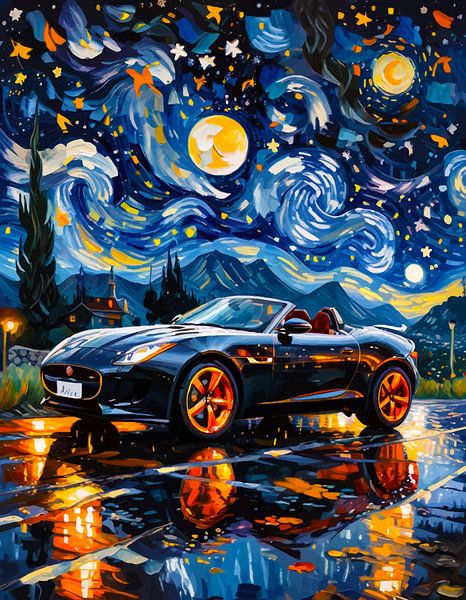 Jaguar F-Type Starry Night by MIROKKU