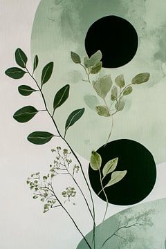 Grüne Harmonien – Botanische Ruhe von Poster Art Shop