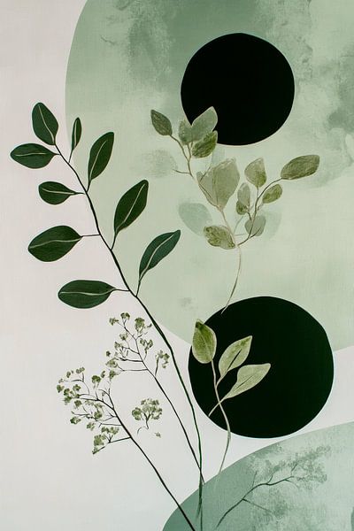 Grüne Harmonien – Botanische Ruhe von Poster Art Shop