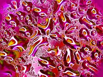 Upper Glass in Pink (Drop Art in Pink) by Caroline Lichthart