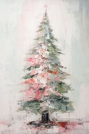 Pastel Christmas Tree Acrylic Painting