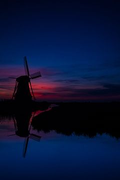 Hollandse windmolen. van AGAMI Photo Agency