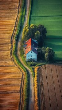 Top View Farm von Blikvanger Schilderijen