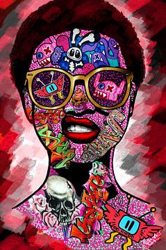 Crazy PopArt van KleurrijkeKunst van Lianne Schotman