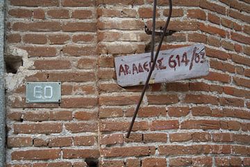 Straatnaambord op Lesbos