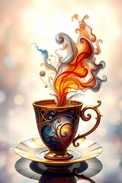 koffie of cappuccino dynamiek Art van Egon Zitter