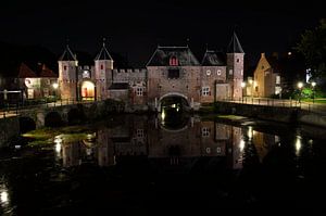Koppelpoort von Amersfoort bei Nacht