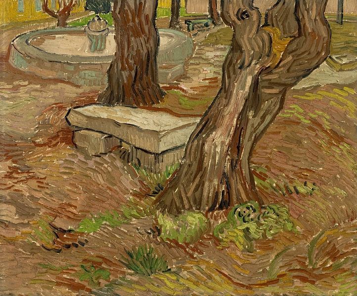 The Stone Bench in the Asylum at Saint-Remy, Vincent van Gogh by Masterful Masters