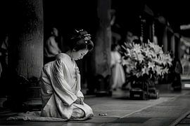 spiritual japan praying Geisha by Egon Zitter