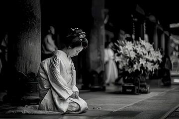 spiritual japan praying Geisha