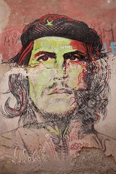 Muurschildering Che Guevara van Peter Schickert