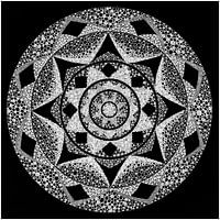 Mandala en noir et blanc