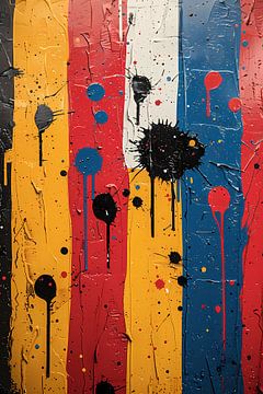 Abstract  met Kleurrijk verfspatten van Art & Soul Creations