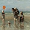 Kinderen der Zee, Jozef Israëls met ballon van Digital Art Studio