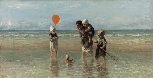 Kinderen der Zee, Jozef Israëls met ballon