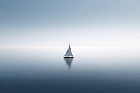 Sailing boat at sea