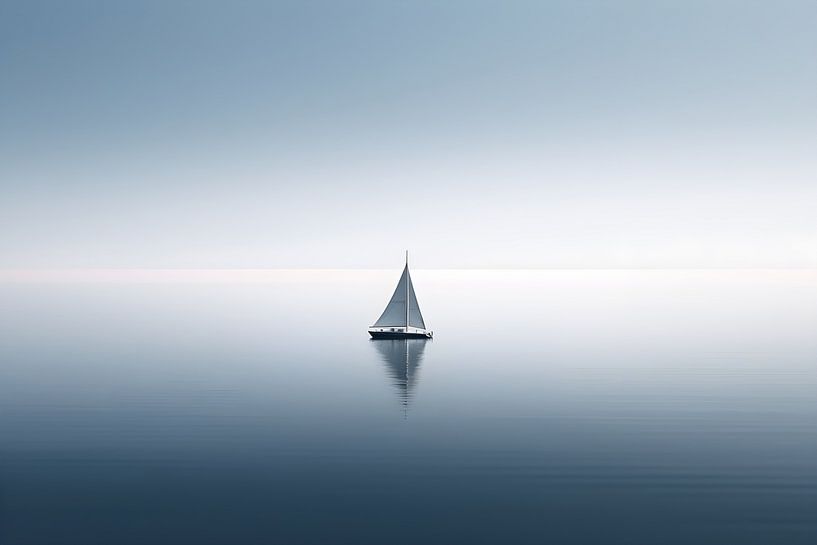 Sailing boat at sea by Artsy