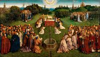 Jan van Eyck, Het Lam Gods centraal paneel met de aanbidding, 1432