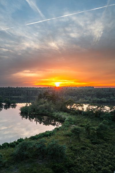 Sunset over the Flaes nature reserve (0156) by Reezyard