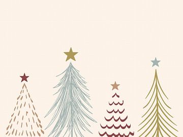 Four Christmas Trees van MDRN HOME