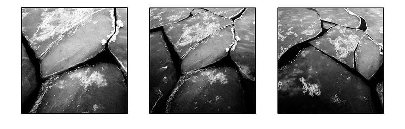 Baltic Sea-ice Triptych van Mike Devlin