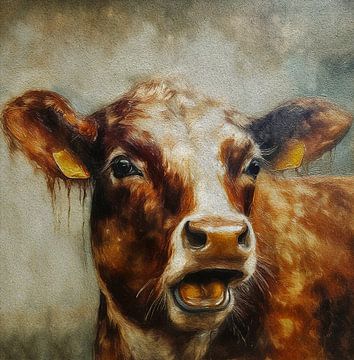 mooing calf by Marjolein Deelen