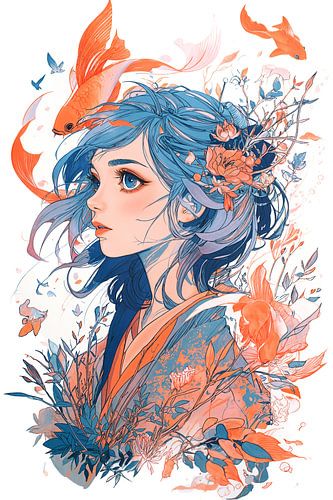 Anime illustration, Oriental Underwater World no.3